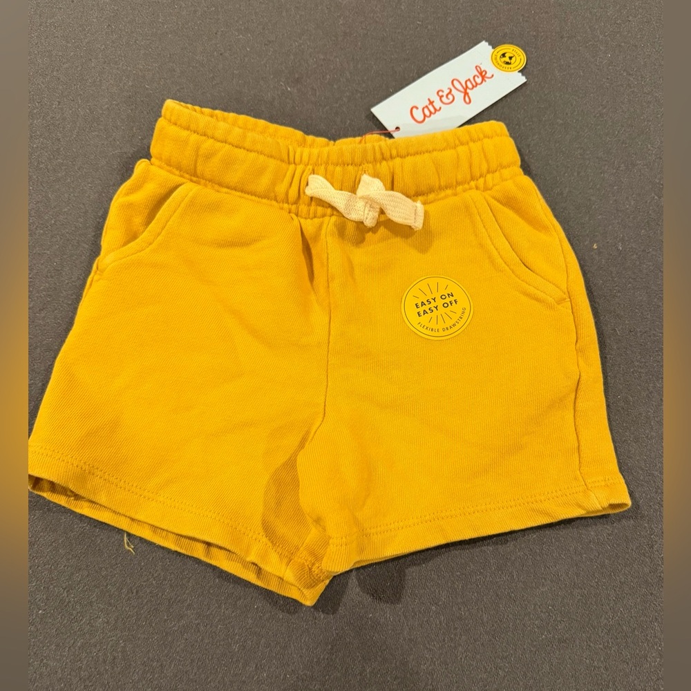 Cat & Jack Mustard Yellow Pull On Shorts Toddler 2T
